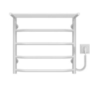 Электрический полотенцесушитель Deffi Трапеция с полкой П5 500х500 правое подключение WD03 белый C.TP.50.50.5.E.W.R.3