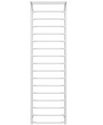 Полотенцесушитель водяной Deffi Трапеция с полкой П17 500х1800 боковое левое подключение белый C.TP.180.50.17.W.B