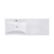 Раковина для ванної Insana Leana L 125х48х13 чаша ліворуч штучний камінь білий А0054529