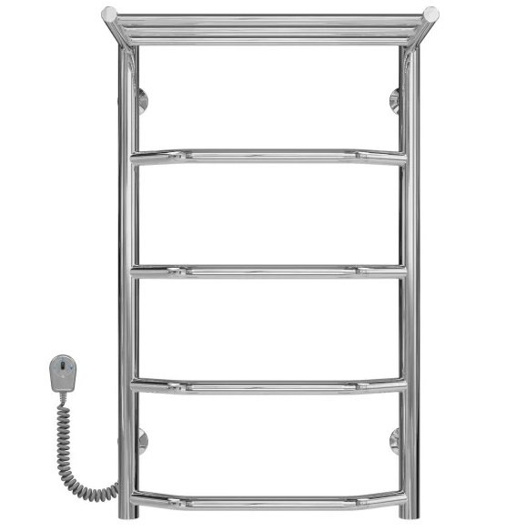 Электрический полотенцесушитель Deffi Трапеция с полкой П5 400х700 левое подключение хром C.TP.70.40.5.E.C.L.5