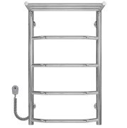 Электрический полотенцесушитель Deffi Трапеция с полкой П5 400х700 левое подключение хром C.TP.70.40.5.E.C.L.5