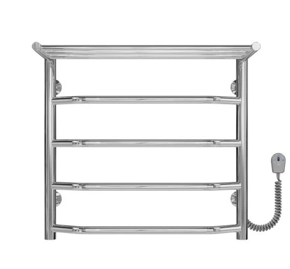 Електрична сушарка для рушників Deffi Трапеція з полицею П5 500х500 праве підключення хром C.TP.50.50.5.E.C.R.5