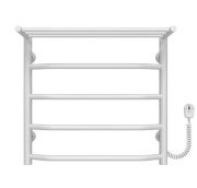 Электрический полотенцесушитель Deffi Трапеция с полкой П5 500х500 правое подключение белый C.TP.50.50.5.E.W.R.5