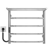 Электрический полотенцесушитель Deffi Трапеция с полкой П5 500х500 левое подключение JD03 хром C.TP.50.50.5.E.C.L.1