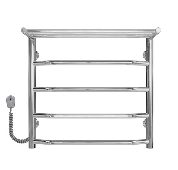 Электрический полотенцесушитель Deffi Трапеция с полкой П6 500х600 левое подключение хром C.TP.60.50.6.E.C.L.5