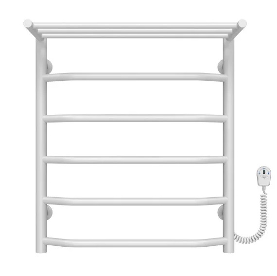 Електрична сушарка для рушників Deffi Трапеція з полицею П6 500х600 праве підключення білий C.TP.60.50.6.E.W.R.5