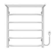 Электрический полотенцесушитель Deffi Трапеция с полкой П6 500х600 правое подключение белый C.TP.60.50.6.E.W.R.5