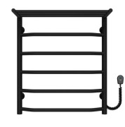 Электрический полотенцесушитель Deffi Трапеция с полкой П6 500х600 правое подключение черный C.TP.60.50.6.E.B.R.5