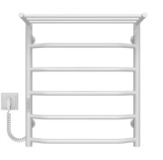 Электрический полотенцесушитель Deffi Трапеция с полкой П6 500х600 левое подключение WD03 белый C.TP.60.50.6.E.W.L.3
