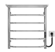 Электрический полотенцесушитель Deffi Трапеция с полкой П6 500х600 правое подключение JD03 хром C.TP.60.50.6.E.C.R.1