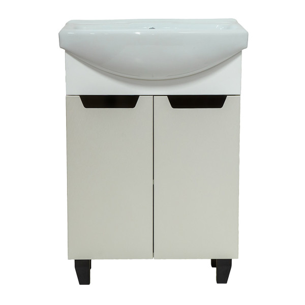 Тумба под раковину Vivia Poli Д2 60х34 см комбинируется с раковиной Церсания 60 МДФ/ДСП сливки браш А0050606