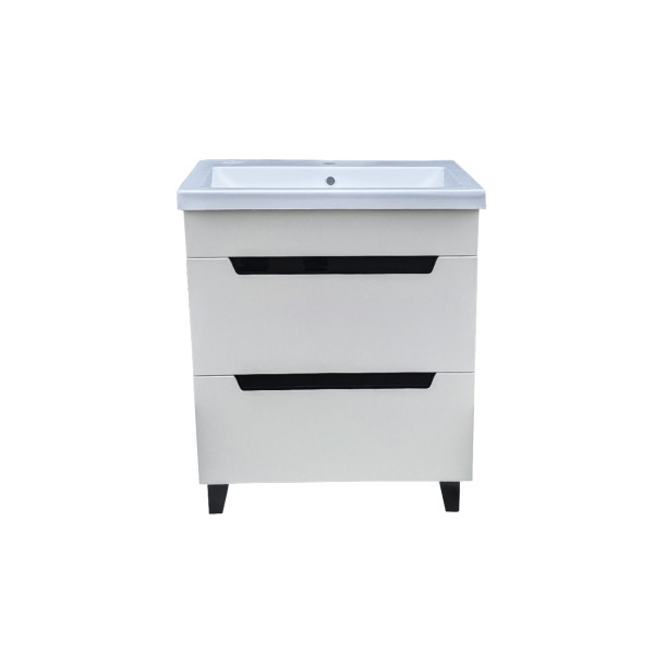 Тумба под раковину Vivia Poli Ш2 60х42 см комбинируется с раковинами Como 60/Cers 60 МДФ/ДСП сливочный браш А0051130