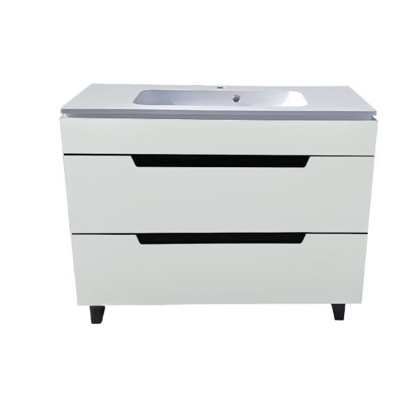 Тумба під раковину Vivia Poli Ш2 100х42 см комбінується з раковиною Frate 100 МДФ/ДСП браш вершковий А0051132