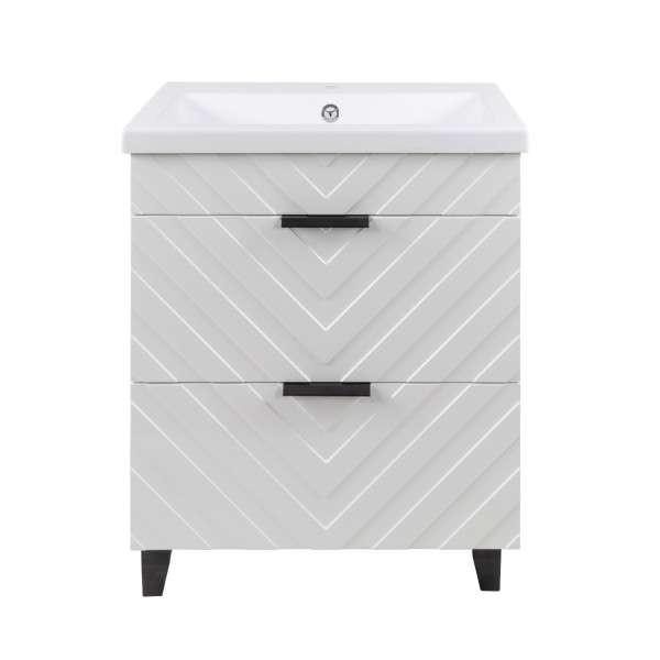 Тумба под раковину Vivia Asti Ш-2 60х42 комбинируется с IDEA 60 ДСП/МДФ белый А0055355