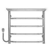 Електрична сушарка для рушників Deffi Трапеція з полицею П6 500х600 ліве підключення хром C.TP.60.50.6.E.C.L.5