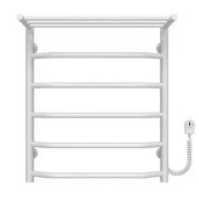 Электрический полотенцесушитель Deffi Трапеция с полкой П6 500х600 правое подключение белый C.TP.60.50.6.E.W.R.5