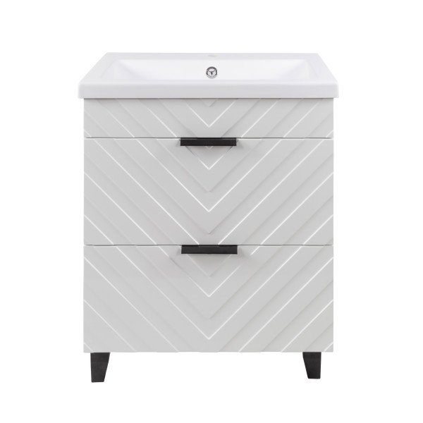 Тумба под раковину Vivia Asti Ш-2 70х42 комбинируется с Cers 70 ДСП/МДФ белый А0055356