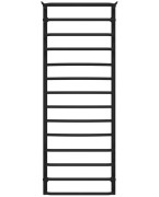 Полотенцесушитель водяной Deffi Юность П14 500х1400 боковое левое подключение черный C.YU.140.50.14.B.B