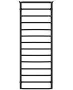 Полотенцесушитель водяной Deffi Юность П14 500х1400 боковое правое подключение черный C.YU.140.50.14.B.C