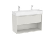 Тумба с раковиной Roca Tura Unik 43х100 МДФ матовый белый A852038558