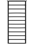 Полотенцесушитель водяной Deffi Юность П12 500х1200 боковое правое подключение черный C.YU.120.50.12.B.C