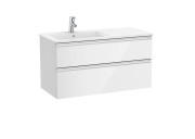 Тумба з раковиною Roca GAP Unik 100x46 см ДСП білий глянець A851481806