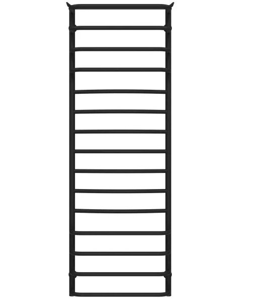 Сушка для рушників водяна Deffi Юність П15 500х1500 бічне ліве підключення чорний C.YU.150.50.15.B.B