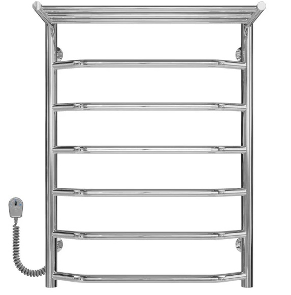 Электрический полотенцесушитель Deffi Трапеция с полкой П7 500х700 левое подключение хром C.TP.60.50.5.E.C.L.5