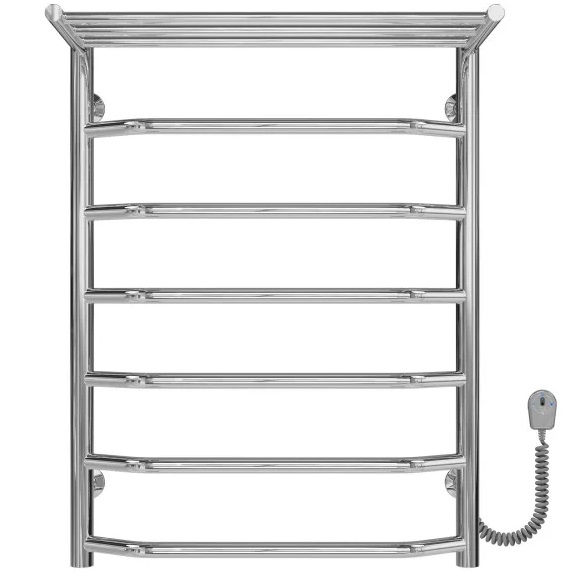 Электрический полотенцесушитель Deffi Трапеция с полкой П7 500х700 правое подключение хром C.TP.60.50.5.E.C.R.5