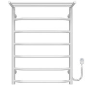 Электрический полотенцесушитель Deffi Трапеция с полкой П7 500х700 правое подключение белый C.TP.60.50.5.E.W.R.5