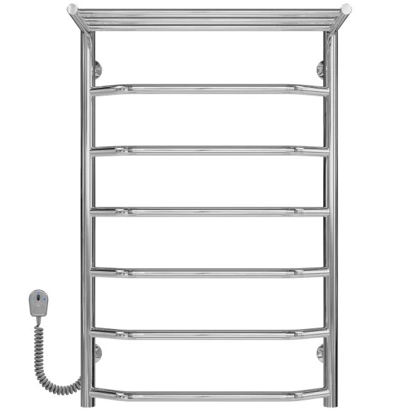 Электрический полотенцесушитель Deffi Трапеция с полкой П7 500х800 левое подключение хром C.TP.80.50.7.E.C.L.5