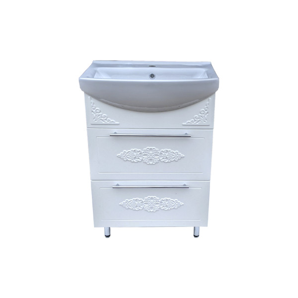 Тумба под раковину Vivia Анжелика Ш2 60х35,8 см комбинируется с раковинами Церсания 60 МДФ/ДСП белый А0053387