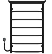 Электрический полотенцесушитель Deffi Трапеция с полкой П7 500х800 левое подключение черный C.TP.80.50.7.E.B.L.5