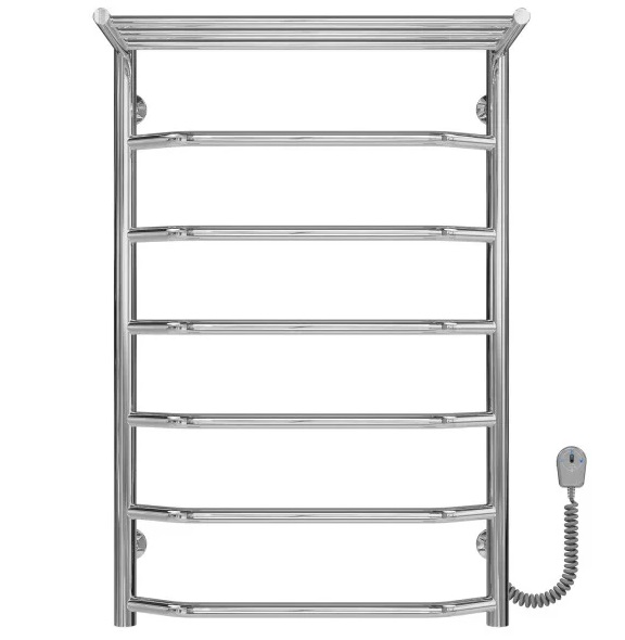 Электрический полотенцесушитель Deffi Трапеция с полкой П7 500х800 правое подключение хром C.TP.80.50.7.E.C.R.5