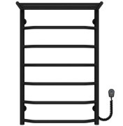 Электрический полотенцесушитель Deffi Трапеция с полкой П7 500х800 правое подключение черный C.TP.80.50.7.E.B.R.5