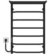 Электрический полотенцесушитель Deffi Трапеция с полкой П7 500х800 левое подключение JD04 черный C.TP.80.50.7.E.B.L.2