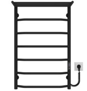 Электрический полотенцесушитель Deffi Трапеция с полкой П7 500х800 правое подключение JD04 черный C.TP.80.50.7.E.B.R.2