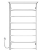 Электрический полотенцесушитель Deffi Трапеция с полкой П8 500х900 левое подключение белый C.TP.90.50.8.E.W.L.5