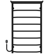 Электрический полотенцесушитель Deffi Трапеция с полкой П8 500х900 левое подключение черный C.TP.90.50.8.E.B.L.5
