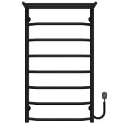 Электрический полотенцесушитель Deffi Трапеция с полкой П8 500х900 правое подключение черный C.TP.90.50.8.E.B.R.5