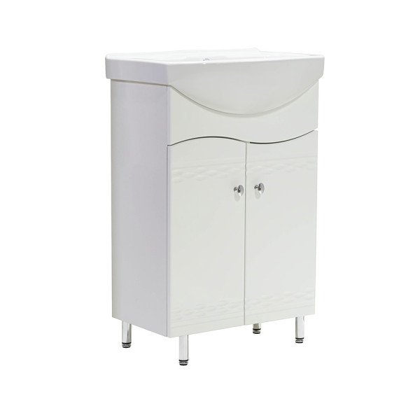 Тумба під раковину Vivia Хвиля Д2 50х31 см комбінується з раковинами Ізео/Церсанія 50 МДФ/ДСП білий