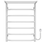Электрический полотенцесушитель Deffi Трапеция с полкой П7 500х700 правое подключение белый C.TP.60.50.5.E.W.R.5
