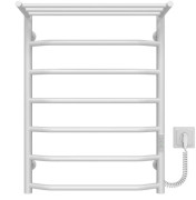 Электрический полотенцесушитель Deffi Трапеция с полкой П7 500х700 правое подключение WD03 белый C.TP.70.50.7.E.W.R.3