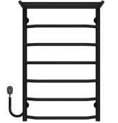 Электрический полотенцесушитель Deffi Трапеция с полкой П7 500х800 левое подключение черный C.TP.80.50.7.E.B.L.5