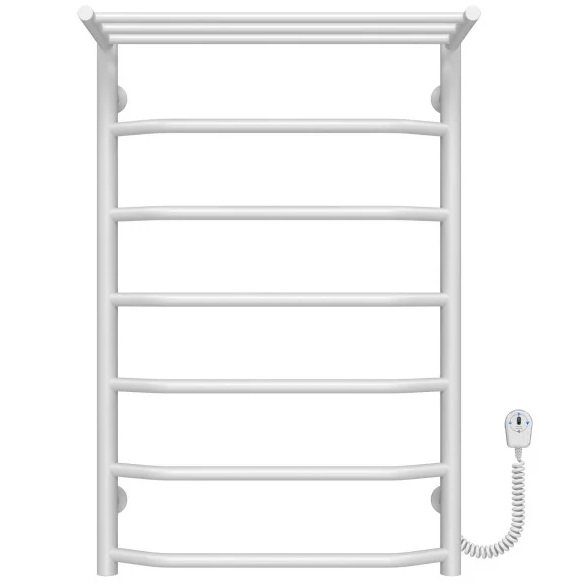 Електрична сушарка для рушників Deffi Трапеція з полицею П7 500х800 праве підключення білий C.TP.80.50.7.E.W.R.5