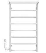 Електрична сушарка для рушників Deffi Трапеція з полицею П8 500х900 ліве підключення білий C.TP.90.50.8.E.W.L.5