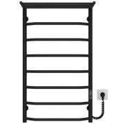 Электрический полотенцесушитель Deffi Трапеция с полкой П8 500х900 правое подключение JD03 черный C.TP.90.50.8.E.B.R.1