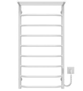 Электрический полотенцесушитель Deffi Трапеция с полкой П9 500х1000 правое подключение WD03 белый C.TP.100.50.9.E.W.R.3