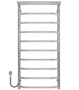 Электрический полотенцесушитель Deffi Трапеция с полкой П10 500х1100 левое подключение хром C.TP.110.50.10.E.C.L.5