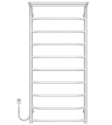 Электрический полотенцесушитель Deffi Трапеция с полкой П10 500х1100 левое подключение белый C.TP.110.50.10.E.W.L.5